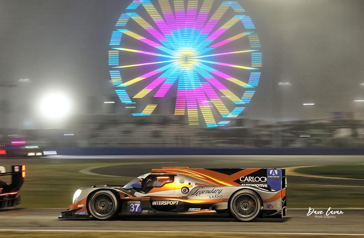 First photo from the 2026 Rolex 24 hour race - 6am on Sunday morning after the longest yellow flag in rolex history - almost 6 hours. Fog descended on the track shortly after midnight and it was a lot of driving in a line. The race had lots of action otherwise.