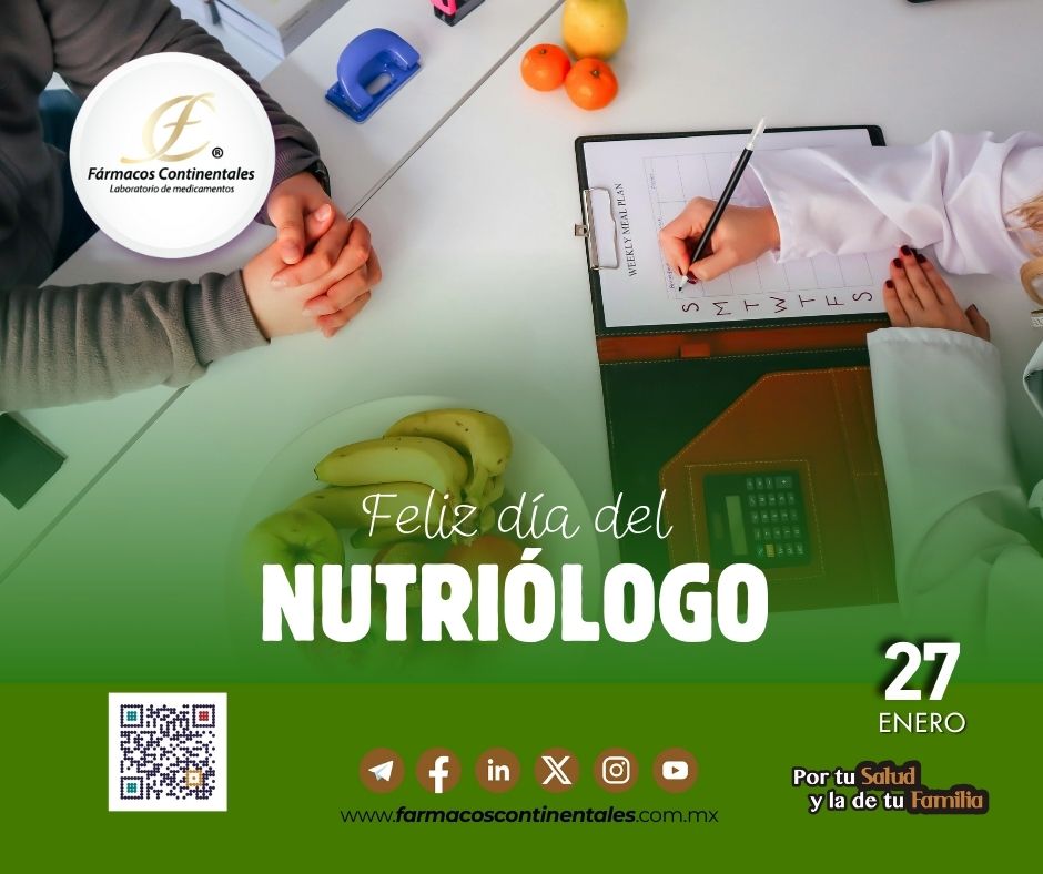 💟 Feliz día del nutriólogo 

 #FarmacosContinentales #salud #EfeméridesFC