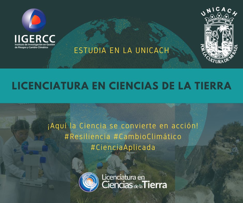 La resiliencia comienza con el conocimiento.
¡Aquí, la ciencia se convierte en acción!
Estudia con nosotros la Licenciatura en Ciencias de la Tierra
Estás a tiempo de registrarte.
admision.unicach.mx
¡No te quedes sin lugar!
961 195 0355
#cienciasdelatierra #OrgulloUNICACH