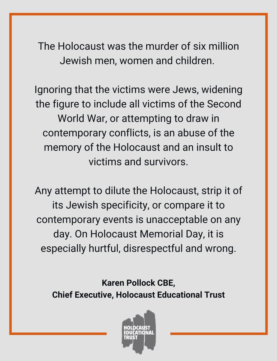 HolocaustUK's tweet image. Comment from our Chief Executive, Karen Pollock CBE.