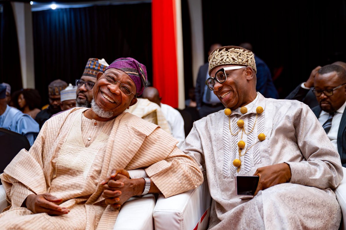 CRA_Advocacy's tweet photo. The Masters of the Game!!

If you want to know how to defeat a sitting President, talk to these two.

Ogbeni Rauf Aregbesola @raufaregbesola and Rotimi Amaechi at #TheLoyalistBookLaunch https://t.co/hh8IZWOjlI