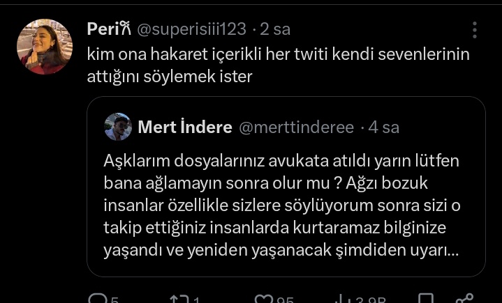 Melek272215's tweet photo. Birini bel altı vurma hakaret yada iftira konusunda sizin elinize su dökemeyiz çok şükür kendi hasizliyinizle karşşdırmayın bizi bir insanın aylesini diline doluyacak kadar  vicdansızsınız neyse mahkeme kağıtları eviniz gitiyinde ağlamayın tamamı https://t.co/9BvpOrSYU3