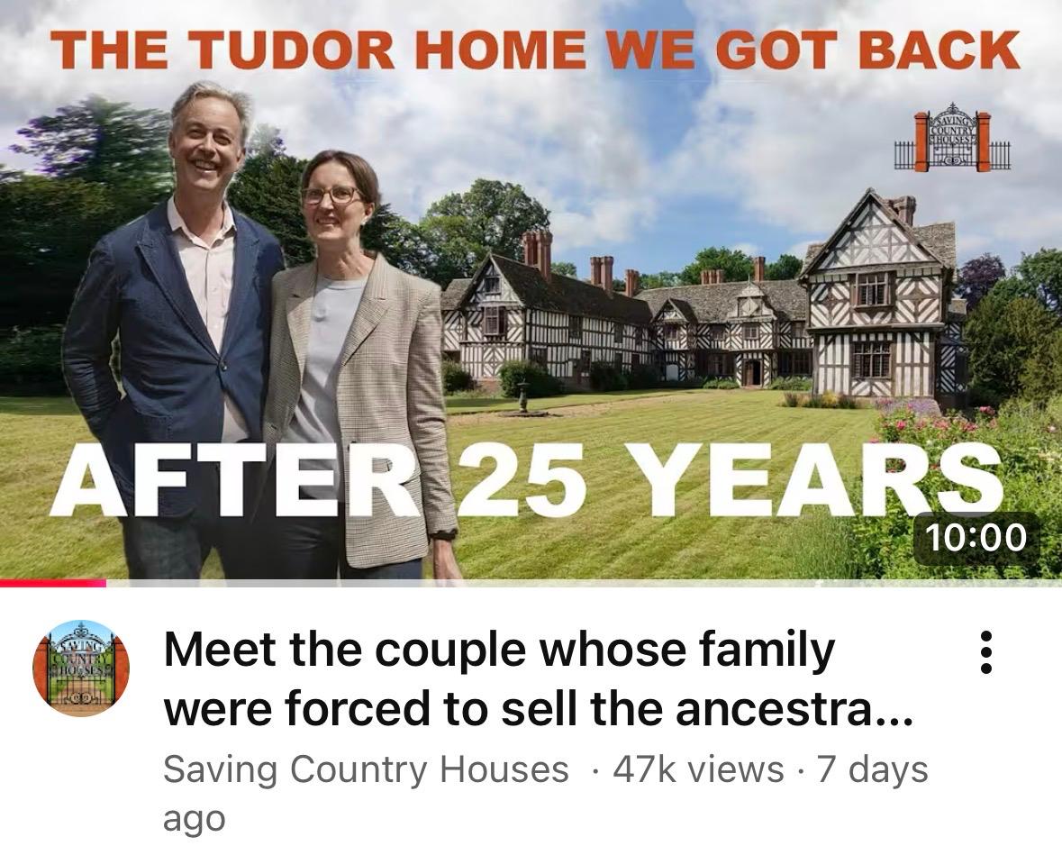 Pitchford Hall will be on the next episode of Saving Country Houses <a href="/Channel4/">Channel 4</a> at 9pm tonight. In the meantime here's the accompanying YouTube: youtu.be/tLMdhI4c8Bg?si…