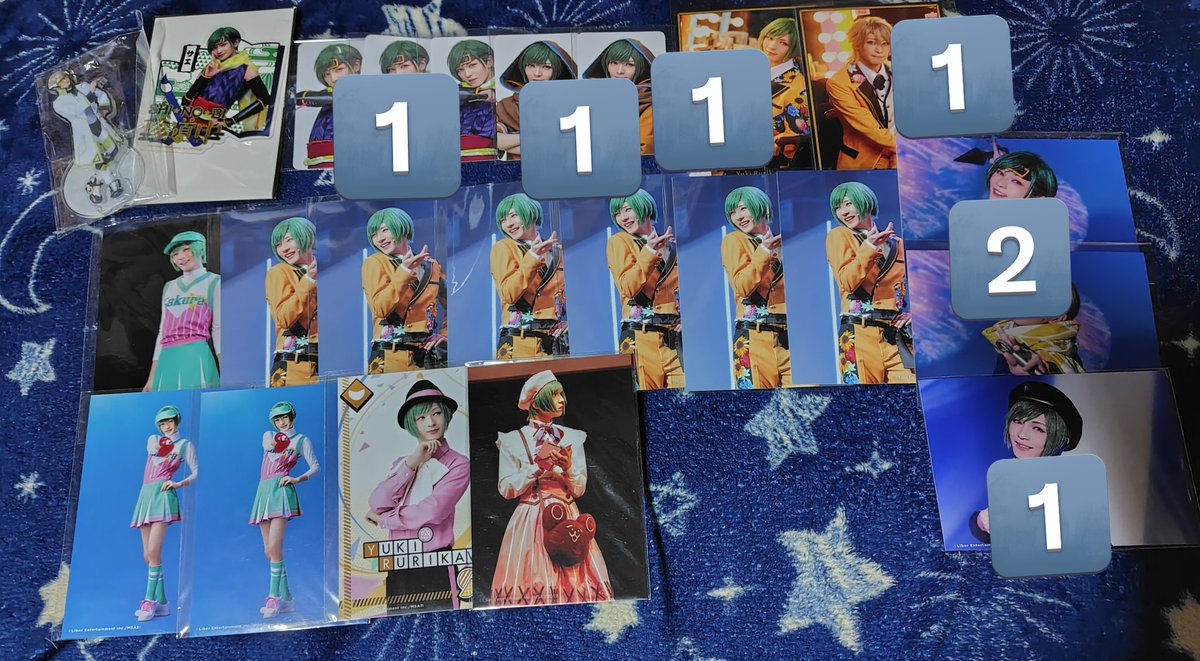 Pullbird_himari's tweet photo. @Ya2Ry10Sy01 こんばんは、夜分に申し訳ありません。お返事ありがとうございます。
そうしましたら、マークをつけたブロマイド9点、カード2点、アニメイトカフェ2点での交換はいかがでしょうか。カードにつきましては、丞、綴との交換でお願いできたらと思います。再度ご検討いただけますと幸いです。 https://t.co/r2t691RE8o