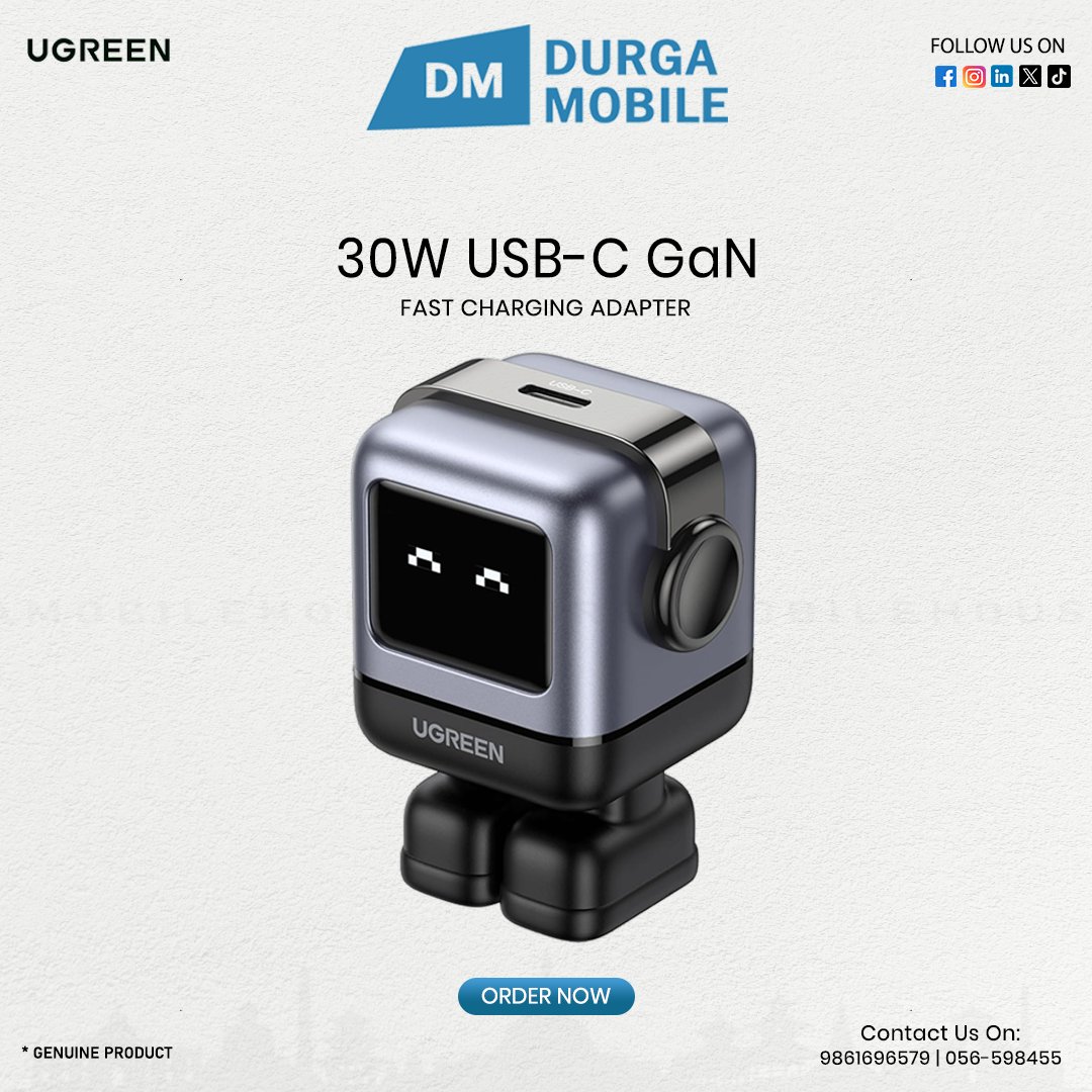 imDurgaMobile's tweet image. 30w USB-C Fast Charging Adapter | ORDER NOW🛒

📌 Warranty Available
📍Indradev Margh Narayangarh
☎️ 056-598455
📩 DM US FOR MORE INFO
.

.
[ #durgamobilehouse #iphoneadapter #iPhone ]