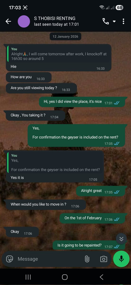 blxckshxxp99's tweet image. I was scammed by this person S Thobisi, Facebook name Ell chapo, he posts rooms in springs acting like the landlord to scam people. I got scammed 5k and now he's sending me fake proof of payment saying he sent the money back. He uses Capitec bank account,  the first is :