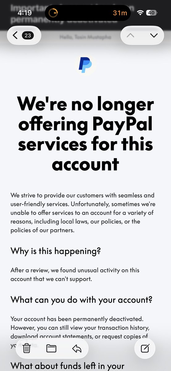 _tsmusty's tweet image. I just gave PayPal a chance again. I submitted the requested documents and they banned me for life immediately. FUCK EM