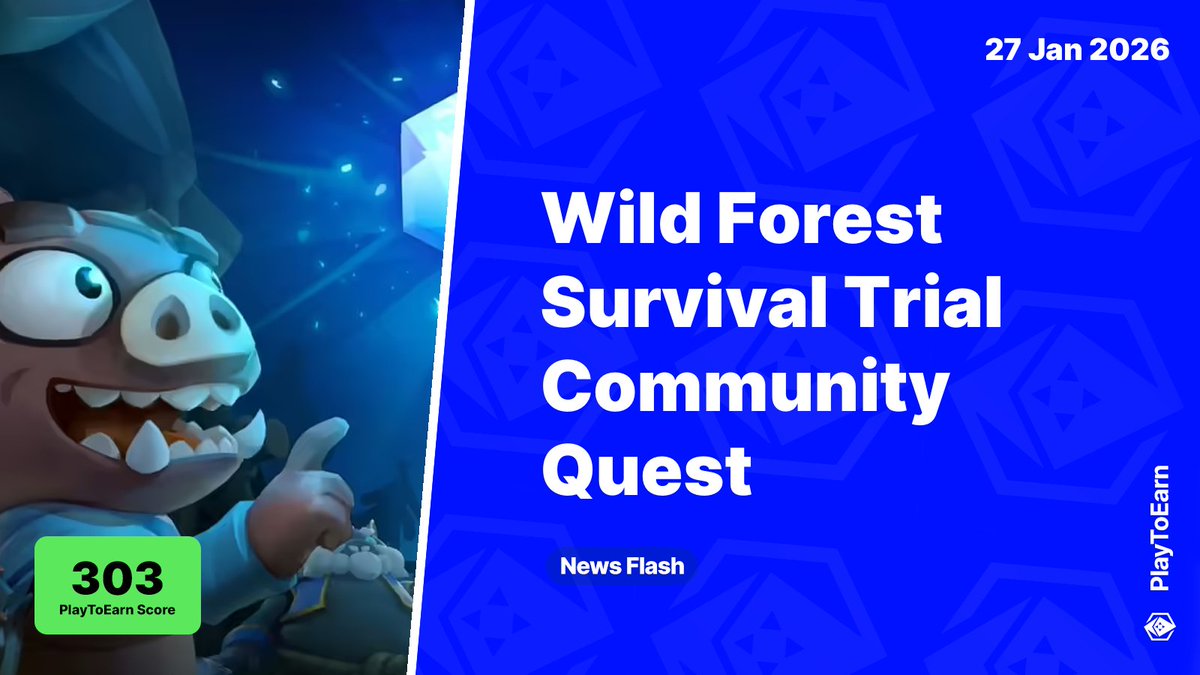 Yield Guild Games Launches Survival Trial Community Quest for Wild Forest Players 📰

PlayToEarn Score: 303 📈

<a href="/YieldGuild/">Yield Guild Games</a> has rolled out a new community-driven quest, giving players a direct path to earning guaranteed in-game access through active gameplay.

Read more 🧵