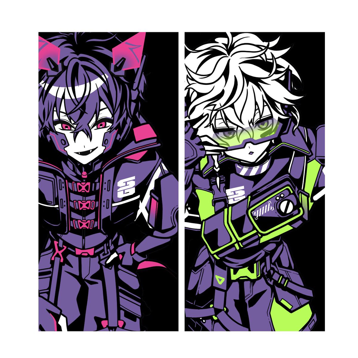 カットイン風イラストです👾🤝🔫
※※捏造衣装※※