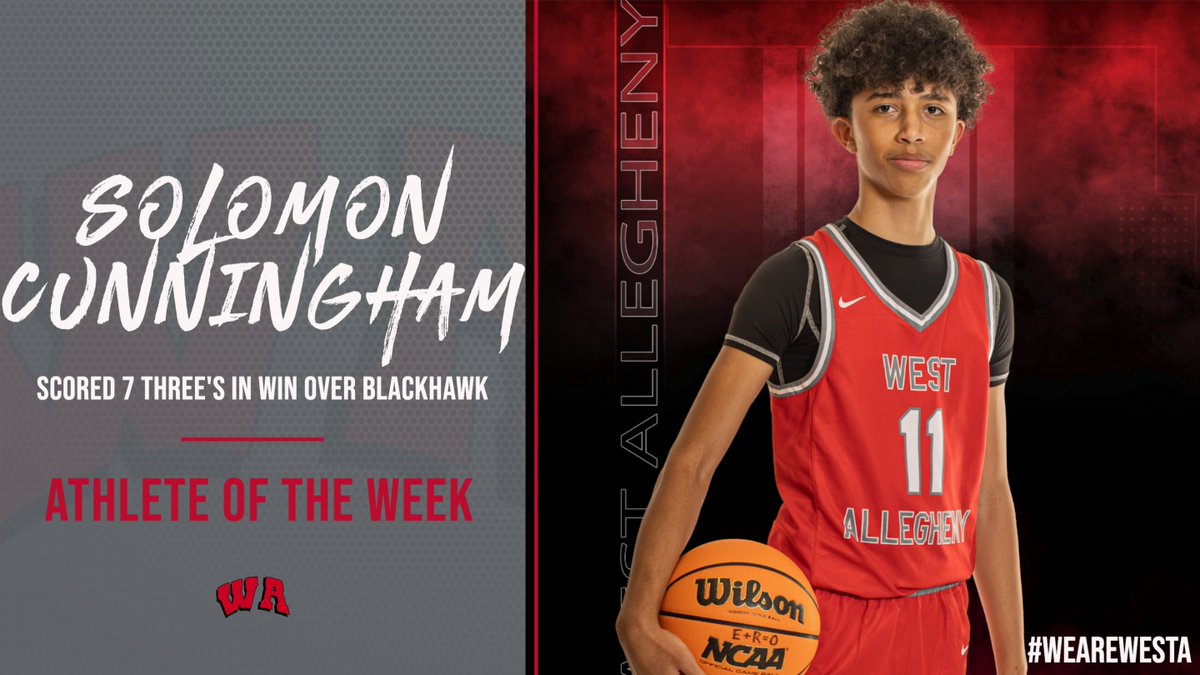 Congratulations to our male student athlete of the week Solomon Cunningham! #WeAreWestA