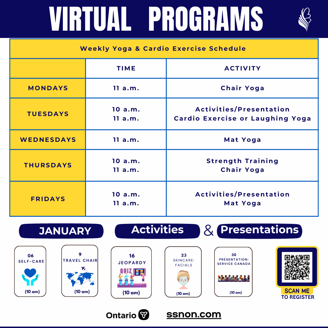 SSN_York's tweet photo. Learn, laugh &amp; connect—without leaving home! 🌟
From self-care and games to travel talks and Service Canada presentations, SSN’s virtual programs have something for everyone. 
Register now!  https://t.co/DTKQXeOXJc 
#SSNYork #ActiveSeniors #VirtualPrograms #HealthyLiving https://t.co/ebMBsdGLlO