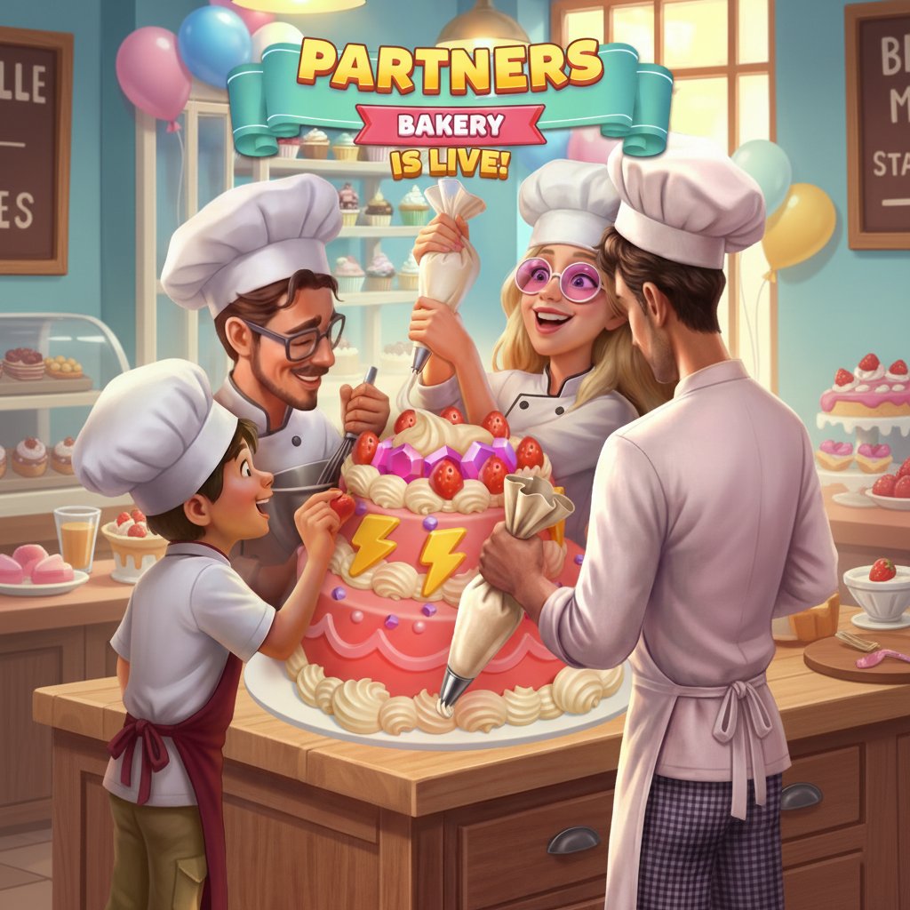 Partners - Bakery is LIVE! 🧁
Partner up to decorate all the cakes and WIN BIG! 🤩🎂
Play now --> travel-town-app.com/TravelTownTWPl…