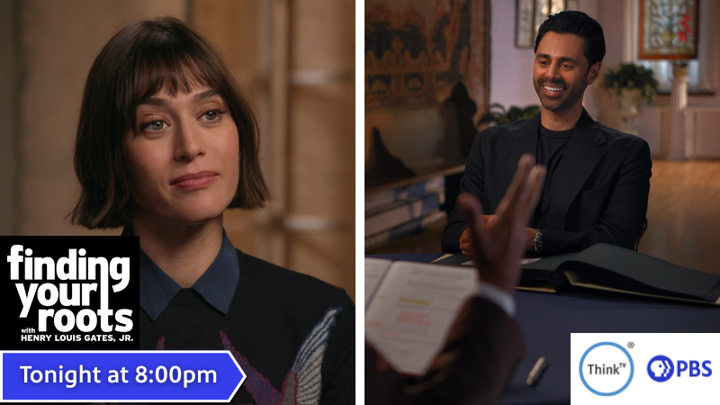 ThinkTV's tweet photo. Henry Louis Gates, Jr. maps the roots of actor Lizzie Caplan and comedian Hasan Minhaj on a brand new episode of Finding Your Roots tonight at 8pm on ThinkTV16, the station livestream, or the PBS App - learn more: https://t.co/VWiGRlZfVW #pbs #findingyourroots #localpbs https://t.co/h2d87VVn5n