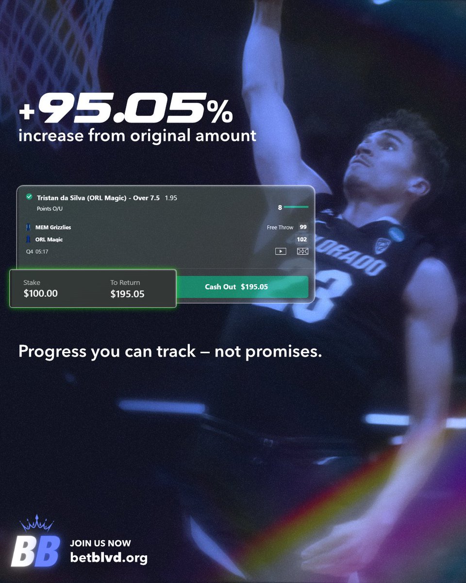 betblvd's tweet photo. Proof over promises. 📈🔥

From +22.5% to +182% returns — real slips, real payouts, real growth.
This is what smart, disciplined betting looks like.

Swipe through the wins 👉
Join the movement and start tracking progress, not hype.

Free picks waiting.
🔗 https://t.co/Anp7vsywak https://t.co/bIP5crNQdi