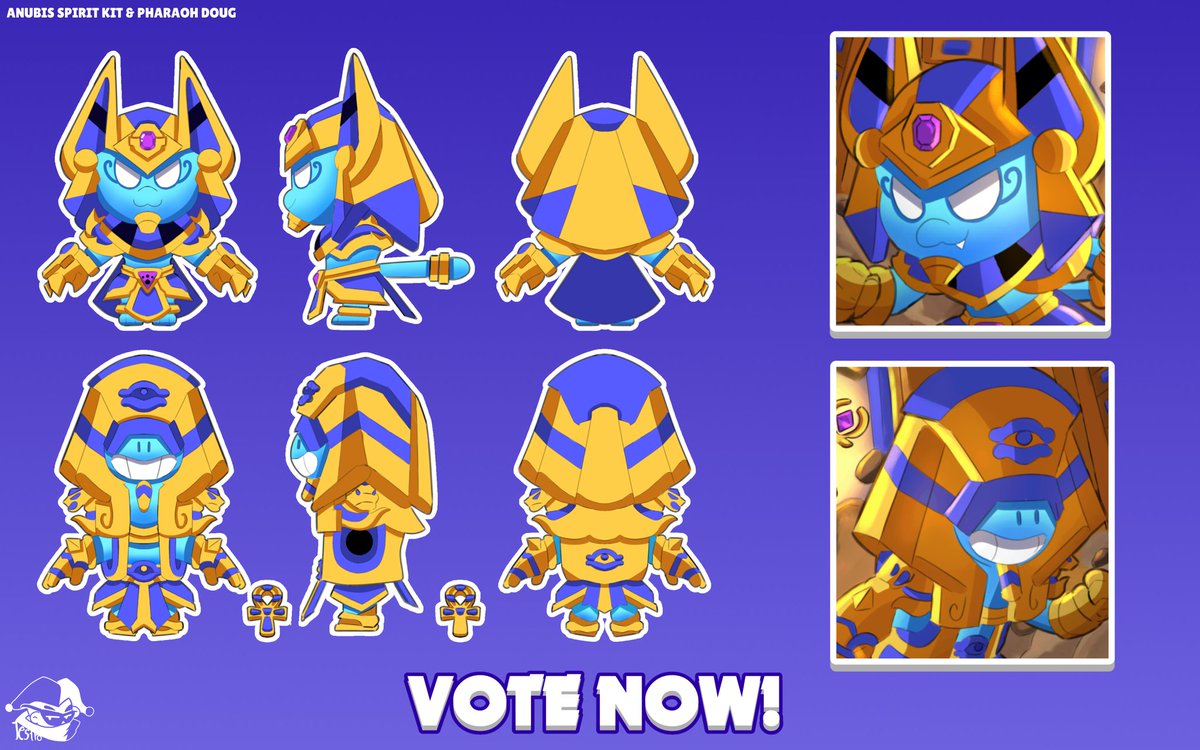 Vote now for Anubis Spirit Kit &amp; Pharaoh Doug!🤜🔮

(Link🔗) make.supercell.com/en/user/jestro…

#supercellmake #BrawlStarsArt #brawlstars