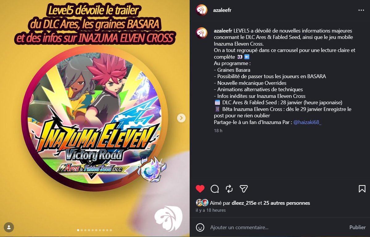 Azalée 🌸 | Inazuma Eleven FR tweet media