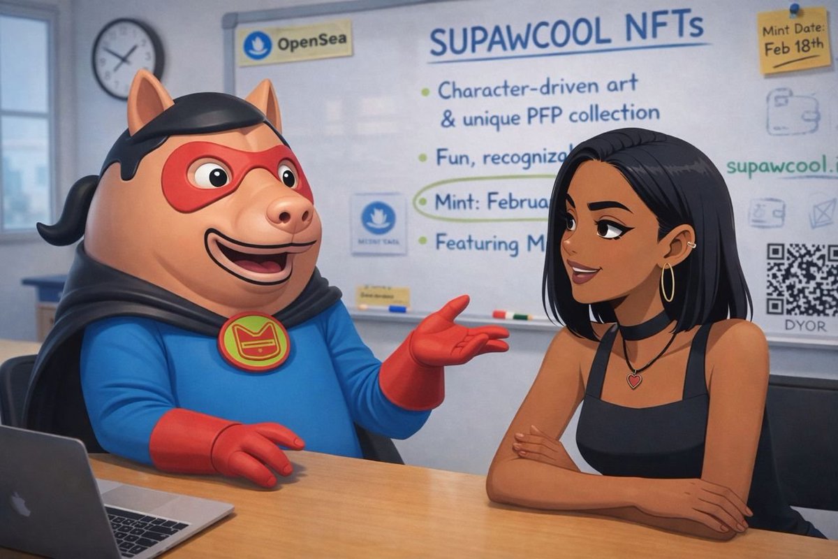 Ok guys, <a href="/supawcool/">SUPAWCOOL</a>  just finished giving me one of the best lectures on how to stay cool and supa 😎

Supawcool NFTs
Character-driven art — very relatable, unique PFPs.
Fun, recognizable style that stands out.

Minting this February 🚀✨

<a href="/Azucar_NFTs/">Azùcar</a> wen dm fren