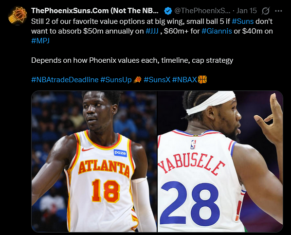 ThePhoenixSuns2's tweet photo. #KeepTheReceipts #TimeStampIt #Suns #Knicks #Yabusele #NBAtradeDeadline #NBA #NewYorkForever https://t.co/FQRY7zDxGz