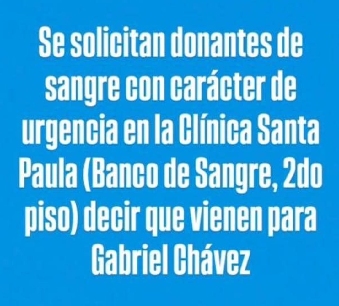 Nuestro amigo <a href="/GaboChavez/">Gabo Chávez</a> nos necesita.