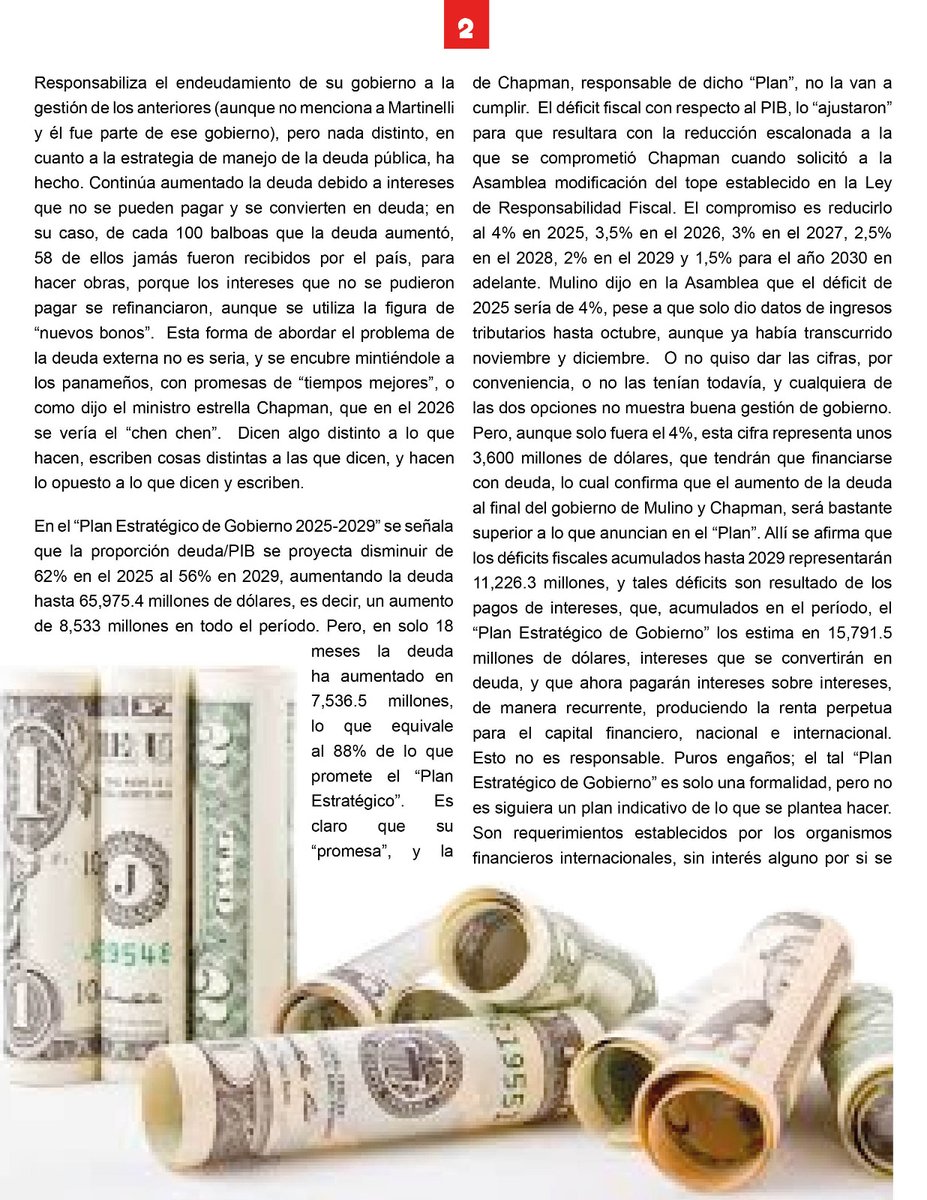 ClaridadPanama1's tweet photo. El Dr. William Hughes denuncia las constantes mentiras del Gobierno autoritario y corrupto de Mulino y su ministro Chapman.
Panamá: Manejo de la deuda pública.
Problema serio tratado con mentiras y más mentiras. https://t.co/lLORcY8NF6
