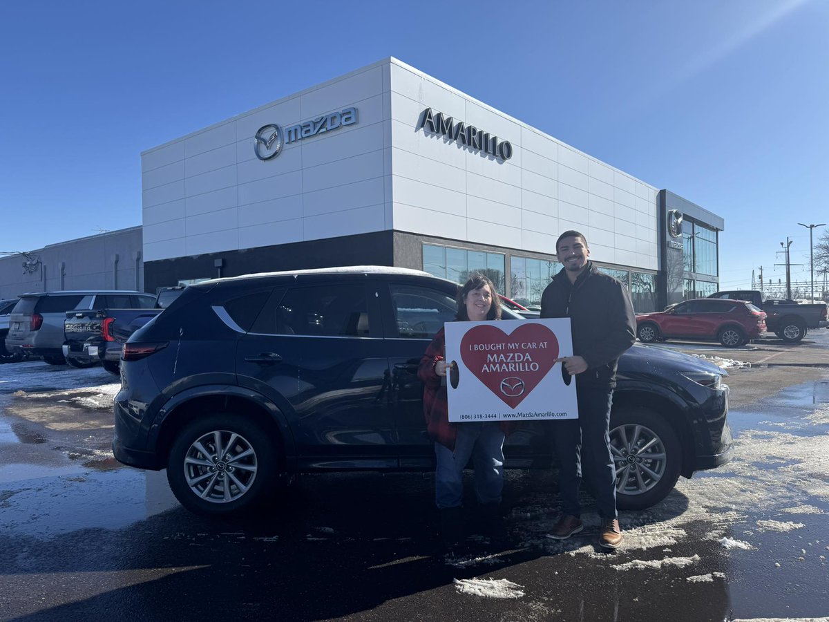 mazdaofamarillo's tweet photo. Congrats to Devia &amp; John on becoming a two-Mazda family! 🚗🔥 They loved their 2022 CX-5 so much they just added a beautiful 2025 model to the driveway.

Locked in a 3.9% rate &amp; an amazing deal! 💯 Thanks for the trust.

📱 Victor G: 806-420-1857 📍 Mazda of Amarillo https://t.co/cWJyldZgOV