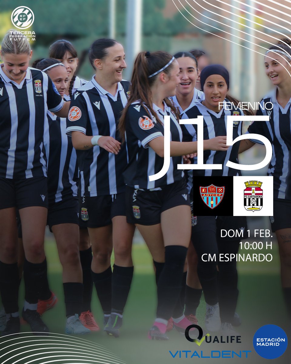 FCC_Cantera's tweet photo. FEMENINO | Jornada 15 - #TerceraFederación

🆚 ADYC El Puntal
🗓️ Domingo, 1 de febrero
🕙 10:00h
🏟️ CM Espinardo "Gabriel Serrano"

#CorrerYCreer https://t.co/uSVEiE99dA