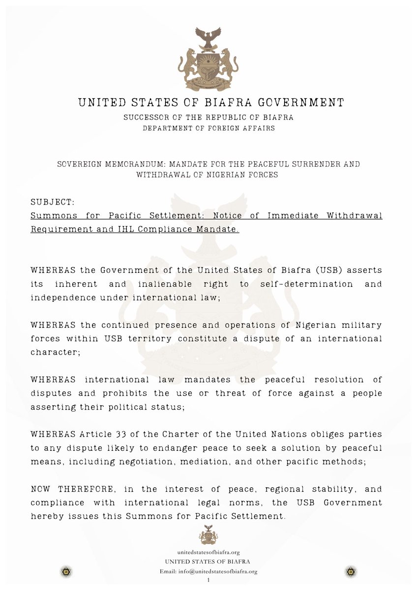 United States of Biafra Government tweet media