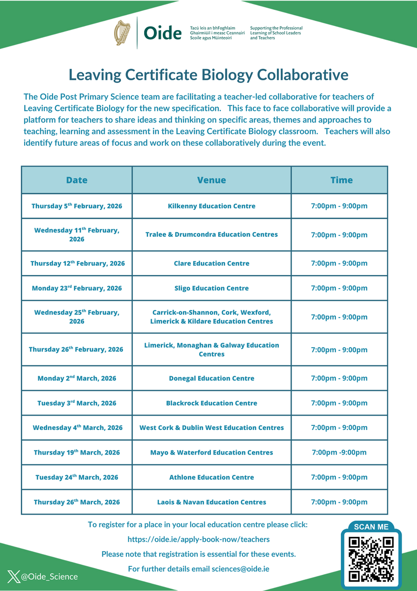 Oide Science Subjects Post-primary tweet media