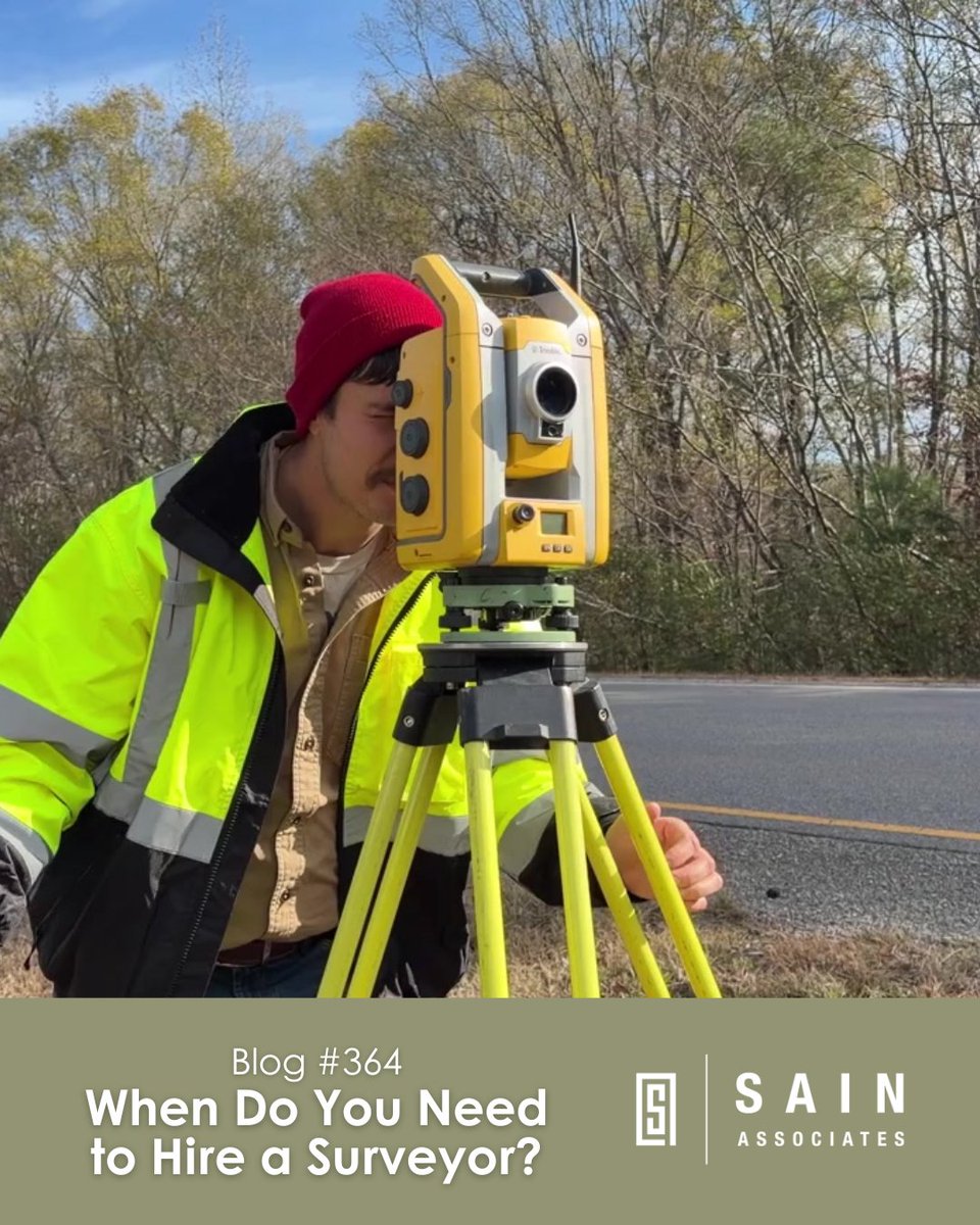 In today’s blog, Michael Thomas, PLS, shares insight into common situations that require a land survey, from buying or selling property to land development and construction. Read more: sain.com/when-do-you-ne… #SainAssociates #Survey