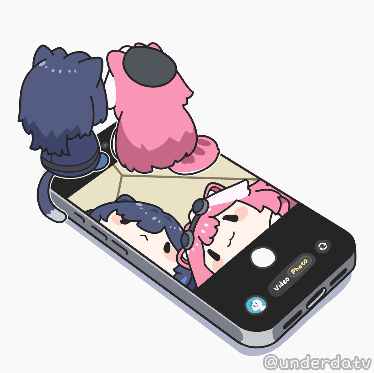 underdatv's tweet image. Catto Photo💙🩷
#kronillust #RaorArt #HololiveEN