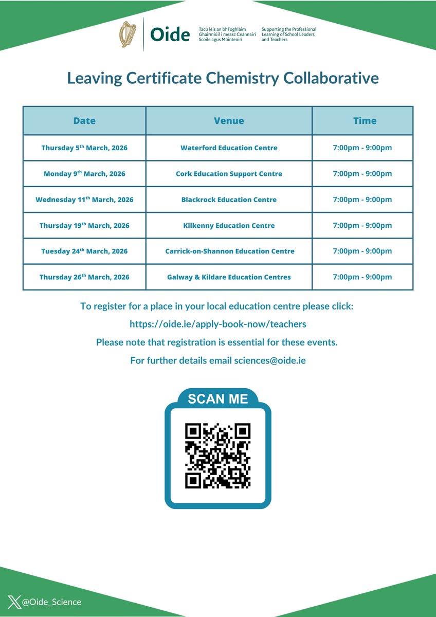 Oide Science Subjects Post-primary tweet media