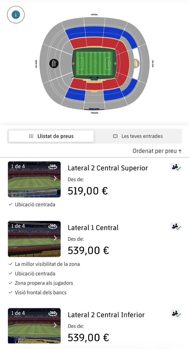 Haber <a href="/FCBarcelona_es/">FC Barcelona</a> es normal estos precios?
