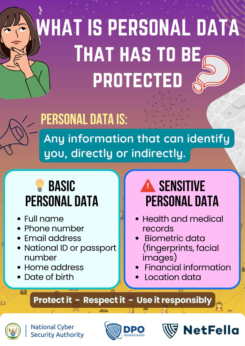 NetFellas's tweet photo. Data Protection &amp; Privacy Week 2026 |🇷🇼
From 26–30 January 2026, #Rwanda joins hands to strengthen the culture of #DataProtection and #privacy across the country.
Compliance is beyond registration. It is a continuous journey. @DPORwanda 
 #DataProtectionWeek2026 #RWOX #RwOT https://t.co/uaN57vtpKp