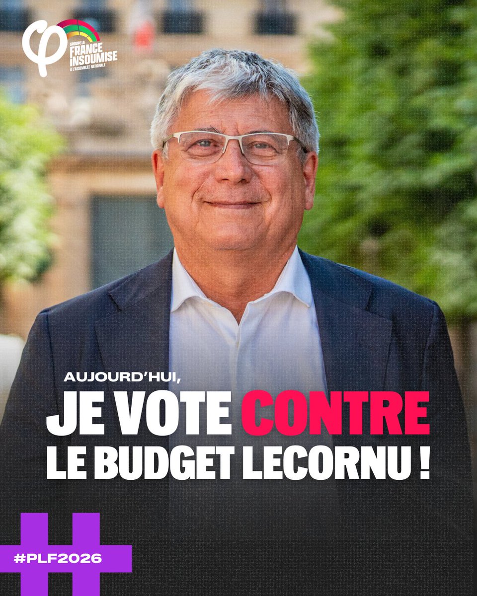 🚨 Aujourd’hui, je vote notre motion de censure contre ce gouvernement minoritaire et son budget musée des horreurs sociales et discriminatoires. 

#PLF2026