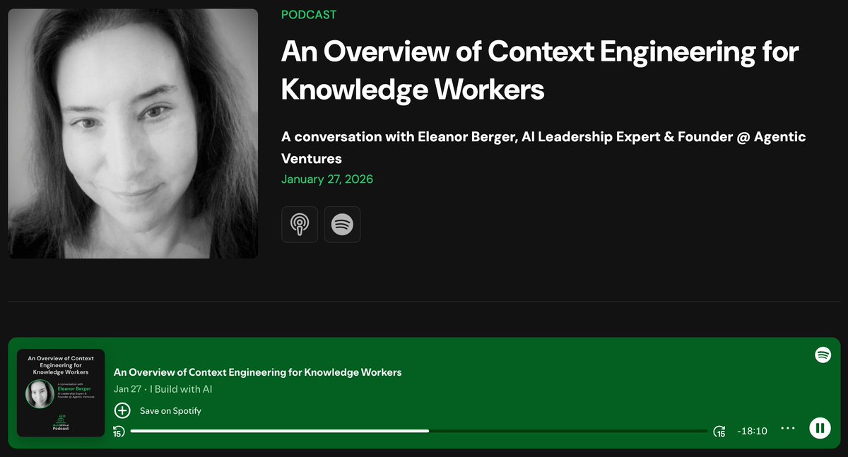 Talking Context Engineering, and of course Agent Skills, and AI for power users, with Marcelo Lewin on the IBuildWithAI podcast.

ibuildwith.ai/podcast/an-ove…
