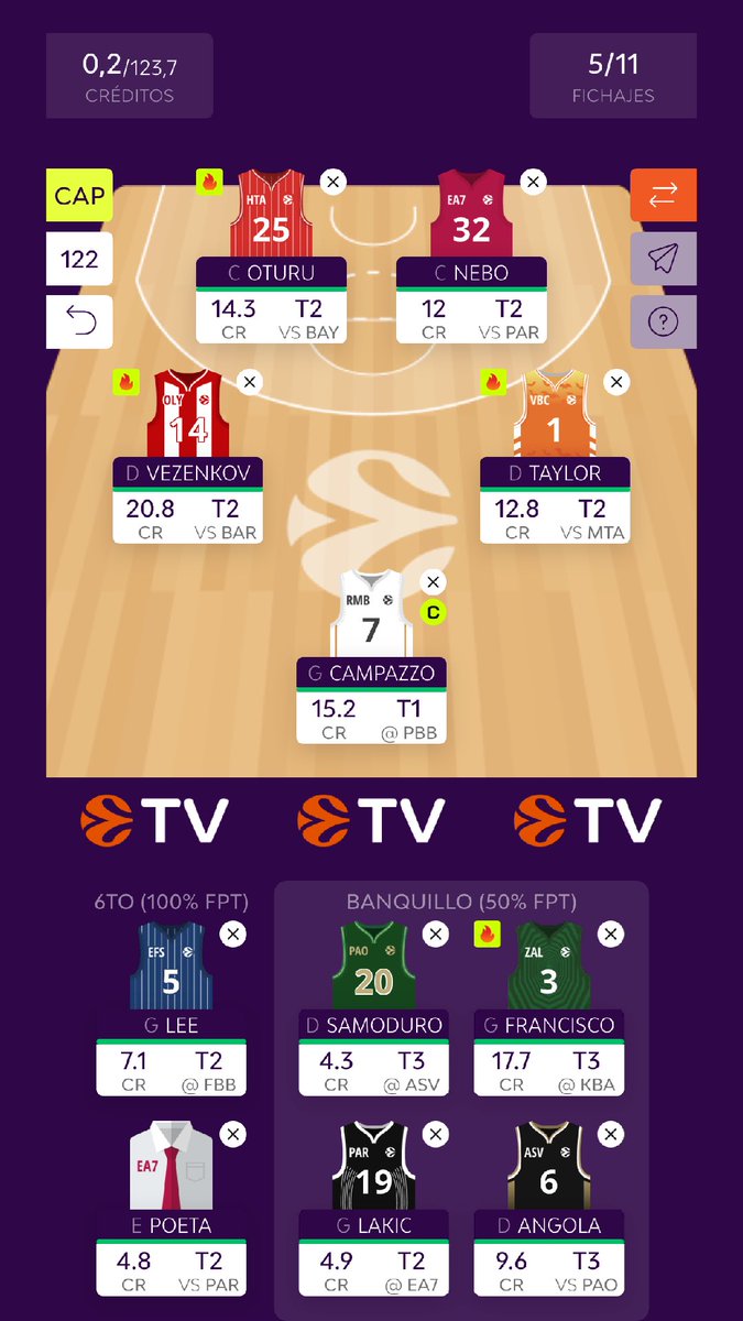 gustabo802's tweet photo. ⁦@ELFantasist⁩ ⁦@We_The_South_GR⁩ #EuroleagueFantasy https://t.co/2swdtonoIb