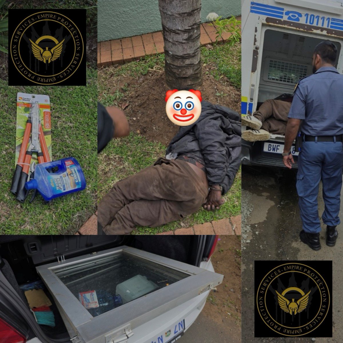 _ArriveAlive's tweet photo. Housebreaking suspect caught in the act
https://t.co/7wu7JkPDDi
#ArriveAlive #Housebreaking https://t.co/X3rwZYbWn3
