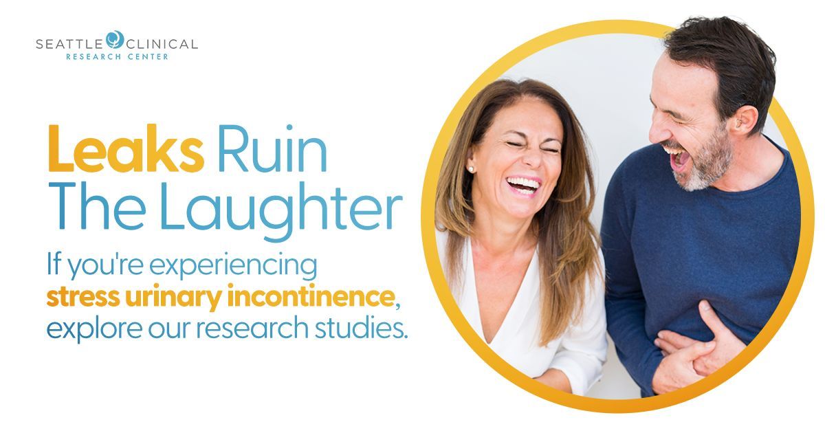 SeattleClinical's tweet photo. Afraid to laugh because of leaks? Stress urinary incontinence doesn’t have to hold you back. Explore our SUI studies and take the first step toward freedom. https://t.co/Hiv5WCY1nu #SUI https://t.co/eAvIlrSnmJ