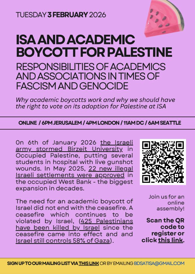 BDS in International Studies tweet media