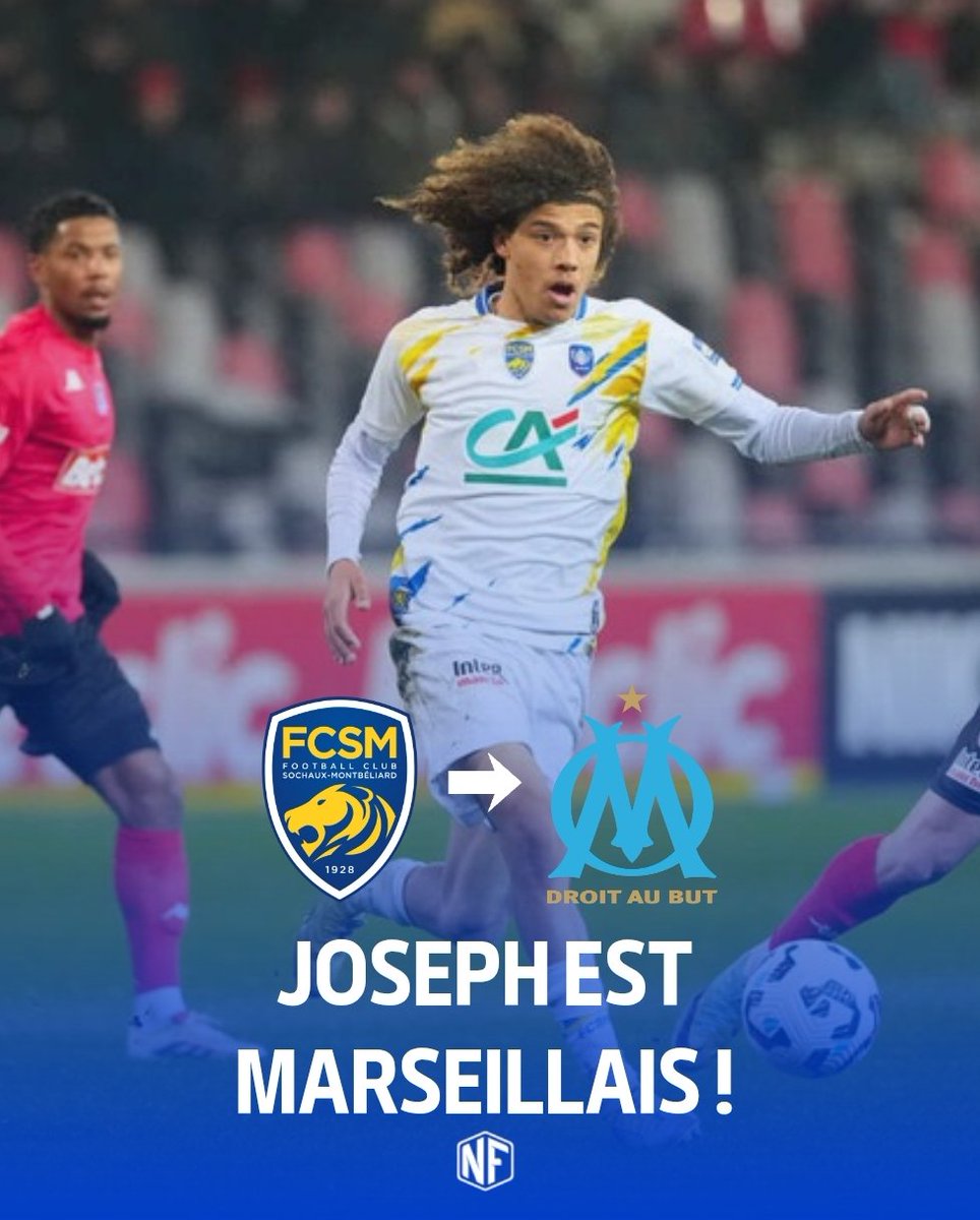 NFBFC_'s tweet image. 🚨𝗢𝗙𝗙𝗜𝗖𝗜𝗘𝗟 : 𝗨𝗡 𝗦𝗢𝗖𝗛𝗔𝗟𝗜𝗘𝗡 𝗦𝗜𝗚𝗡𝗘 𝗔 𝗟'𝗢𝗠 !
 
Né à Paris en 2006, c'est à Sochaux que Victor Joseph montre l'étendue de son talent. Mais c'est officiel depuis cet après-midi, le milieu offensif gaucher vient renforcer l'équipe pro2 de l'OM.

📸Icon Sport
