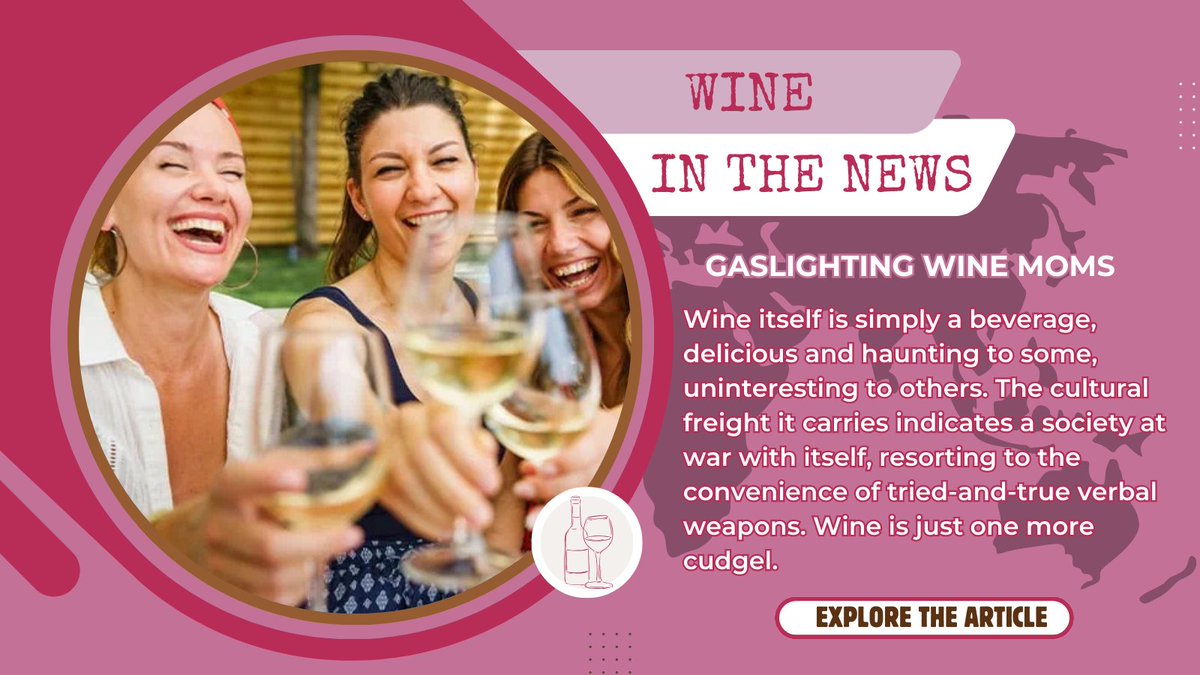 CorkDC's tweet image. In a recent article, NY Times Chief Wine Critic, @EricAsimov, talks about the longstanding trope of the elitist #wine drinker. But it also speaks to the culture wars we find ourselves in and the gaslighting of #winemoms - an old tactic with a new target.
shorturl.at/Y8c4c