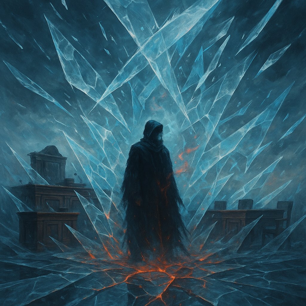 WordRevolt's tweet image. Fractured Ice Summons

Winter wind halts breath,  
Court summons shadowed silence—  
Ice cracks, truth seeps through.

airaart.live
#Poetry #AIPoetry #AIra #haiku