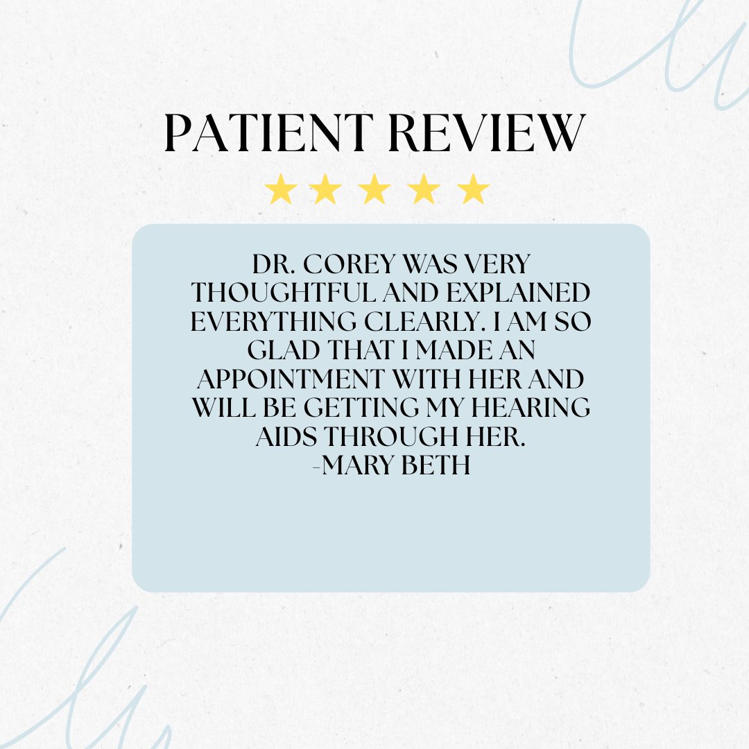 BetterLivingAud's tweet photo. 👏👏👏👏👏
Thank you, Mary Beth, for the 5-star review! We truly appreciate your kind words and are so glad you had a great experience with Dr. Enfanto and our audiology team. https://t.co/1KiRMrDy2O
