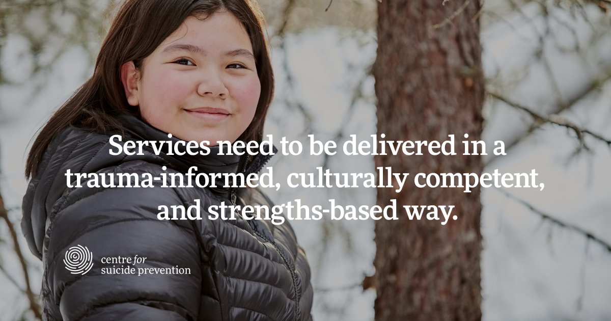 Service providers working with Indigenous people need to be trained to deliver a trauma-informed, culturally competent, and strengths-based approach in an Indigenous context. suicideinfo.ca/local_resource…