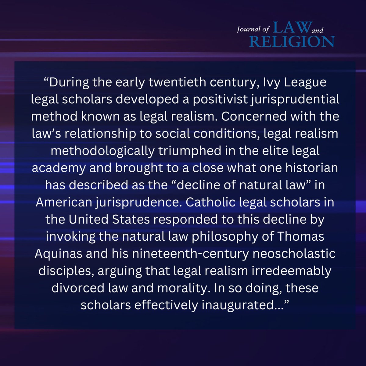 Journal of Law and Religion tweet media