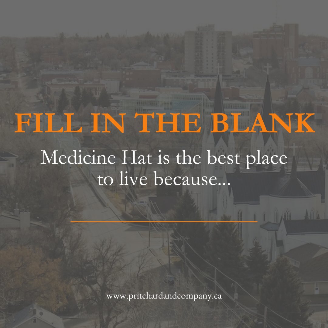 Finish the sentence:
“Medicine Hat is the best place to live because ________. ”

We are hiring an Associate Lawyer and want to share what makes this city special. Tell us your favourite thing about living here.

#MedicineHat #Hiring #AssociateLawyer #CommunityPride
