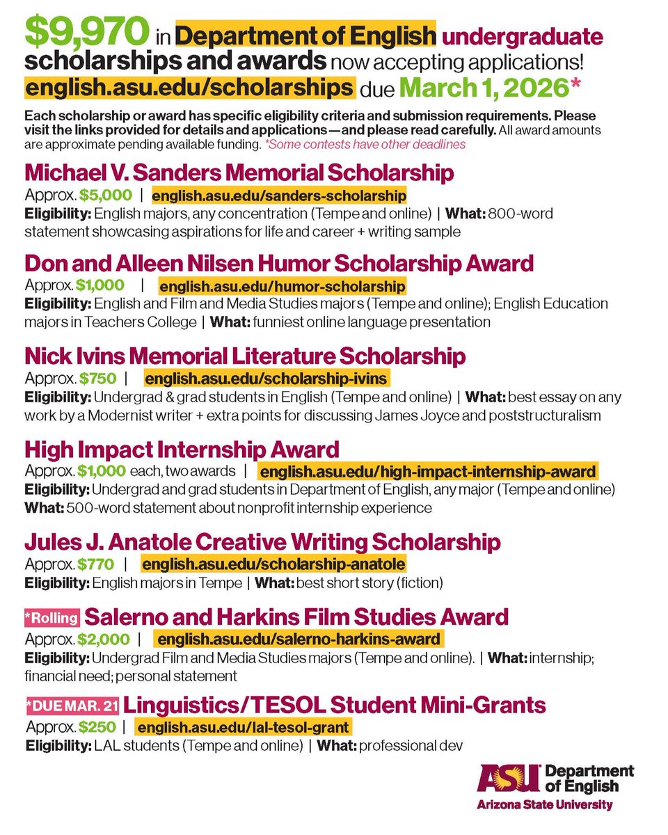 ASU English Dept. tweet media