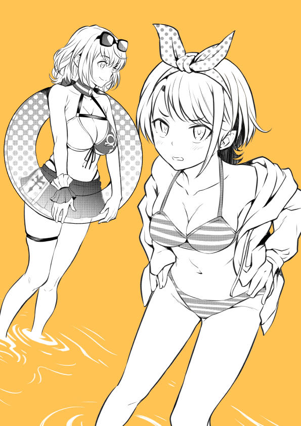 白銀ノエル 「#くそ寒いので水着絵を貼る」|錆狗村昌@「亡びの国の征服者」コミカライズ第4巻11/25発売！のイラスト
