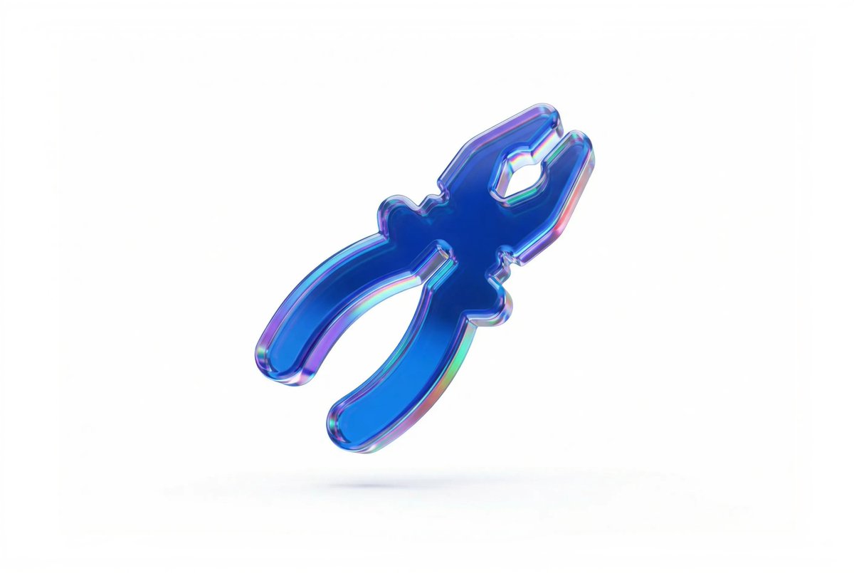 Iridescent glass icons