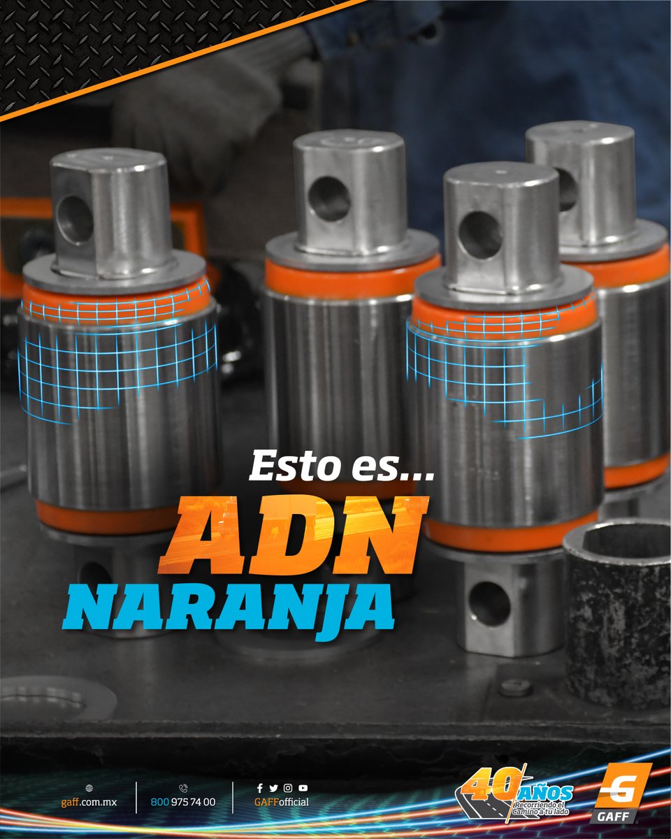 GAFFofficial's tweet photo. El polímero #GAFF ha sido desarrollado con una formulación especializada, de Alta Ingeniería que le permite a los bujes y soportes GAFF un mayor rendimiento.

#Bujes #Soportes #Refacciones #Repuestos #ADNnaranja https://t.co/8tHIkjalgF